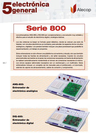 capitulo de mobiliario técnico del catálogo de equipamiento didáctico